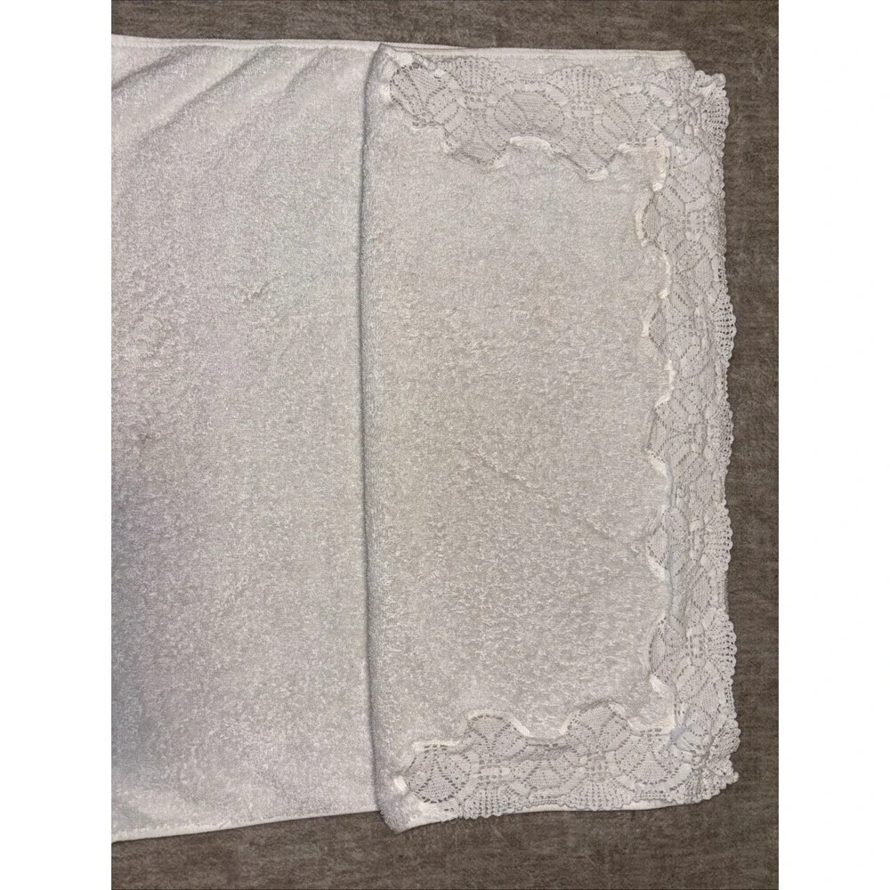 Vintage Frette Italy Gold Label Luxury Guest/Hand Towel Macrame Lace Detail20x30